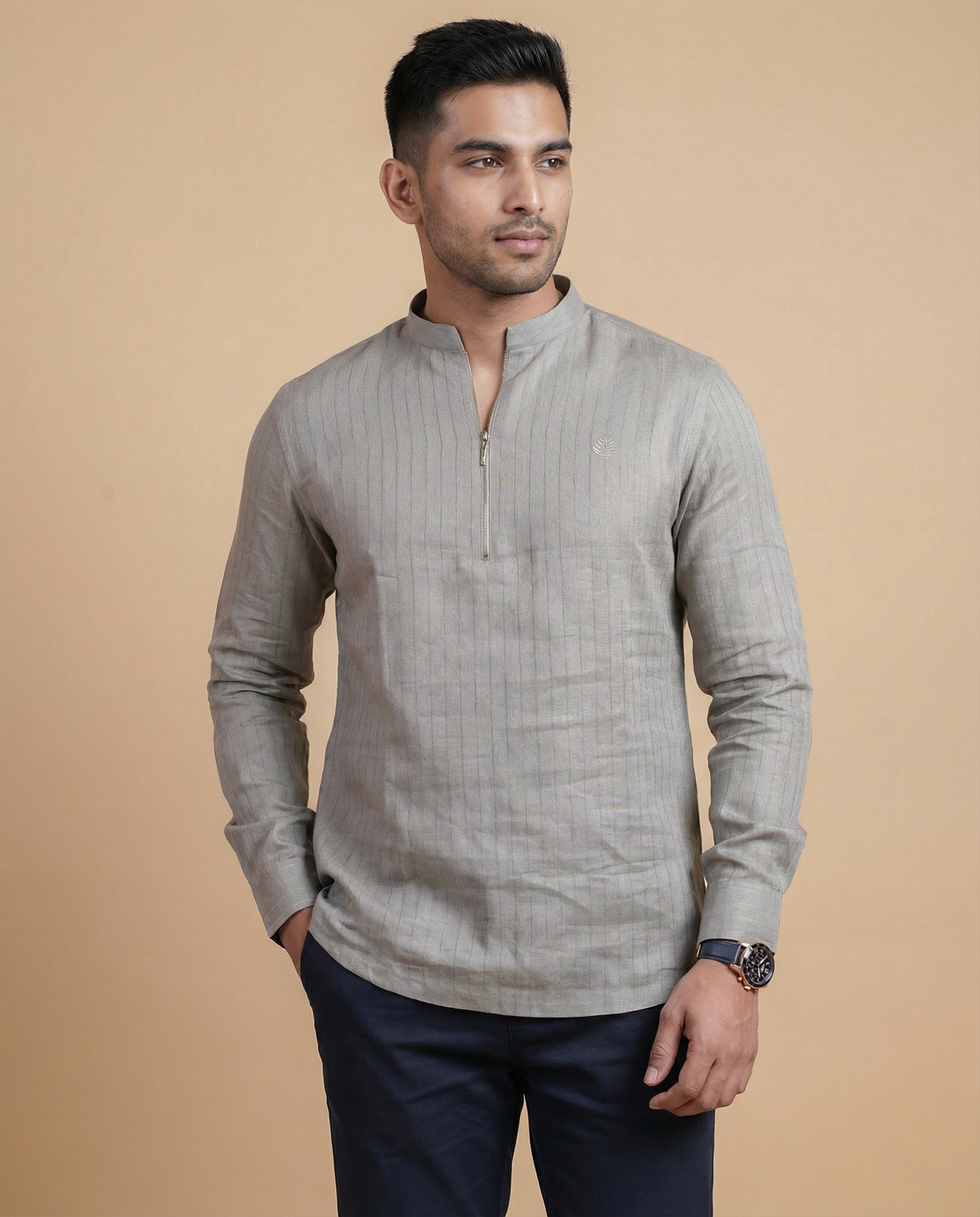 Grey Drift Kurta