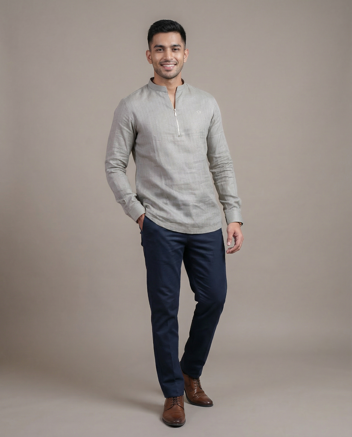 Grey Drift Kurta
