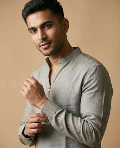 Grey Drift Kurta