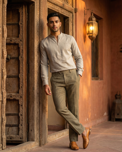 Grey Drift Kurta