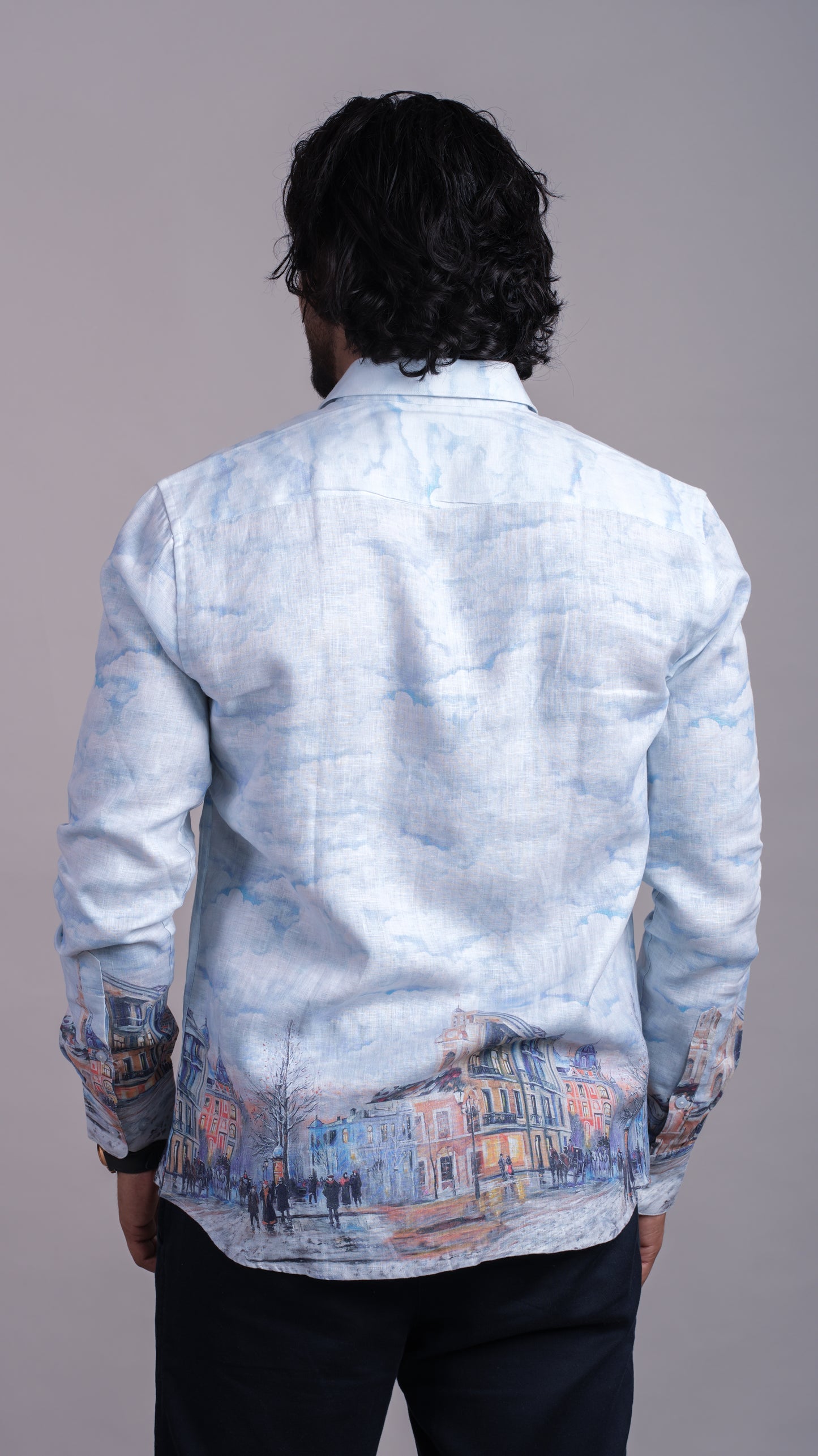 Azure Mirage Sketch Shirt