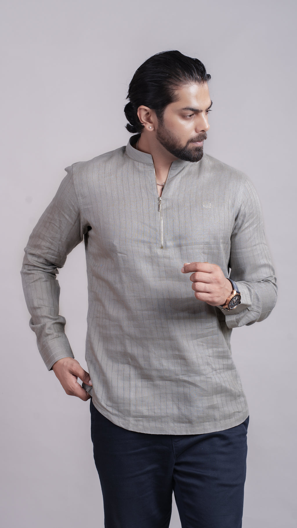 Grey Drift Kurta