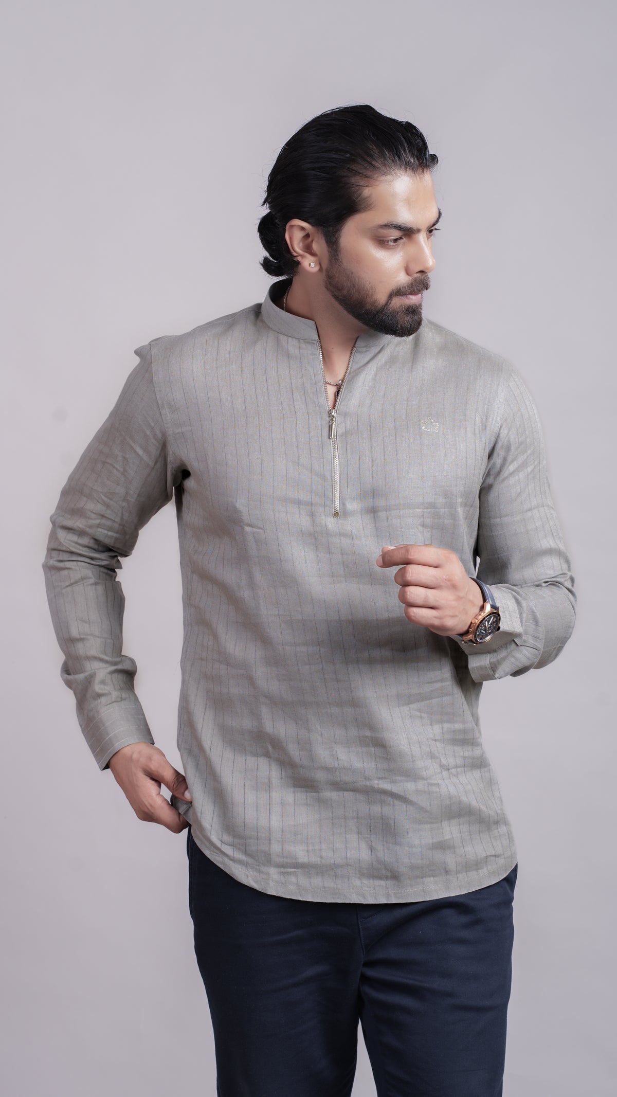 Grey Drift Kurta