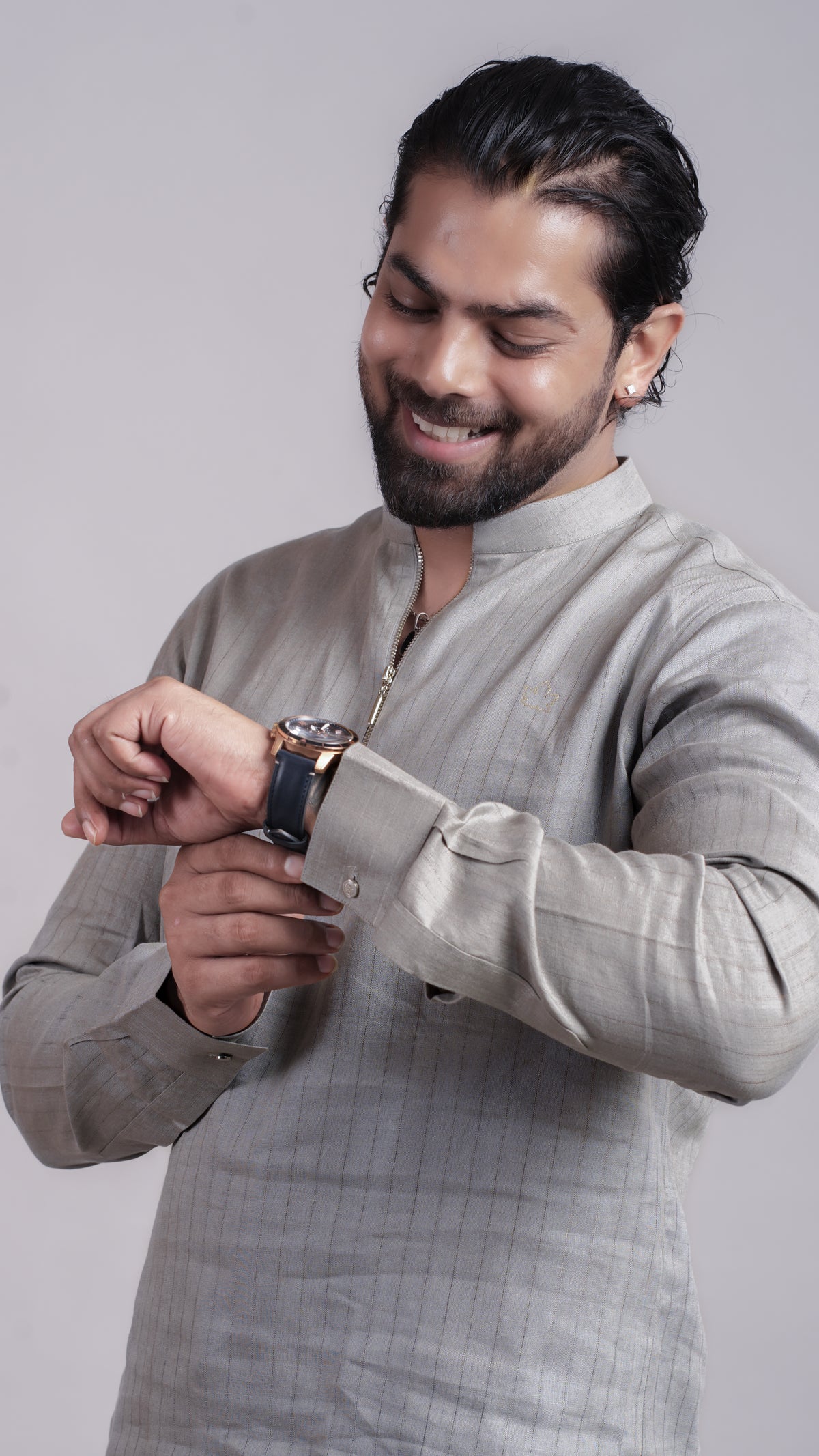Grey Drift Kurta